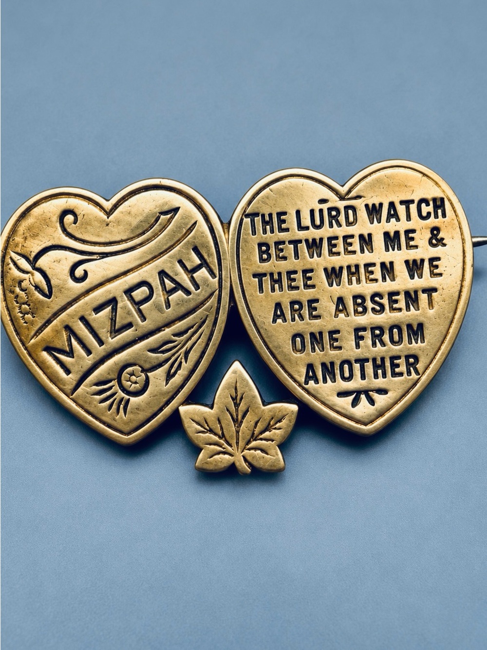 Antique Mizpah sweetheart Pin #cz583